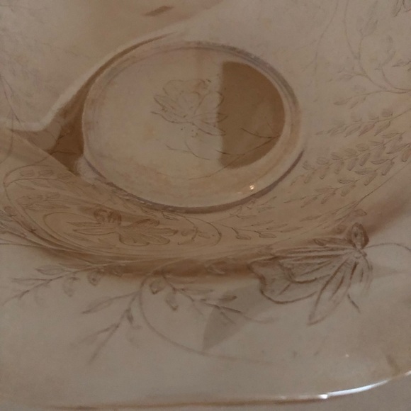 Jeanette Floragold Ruffled Edge Glass Bowl-Floral Design - Picture 9 of 10